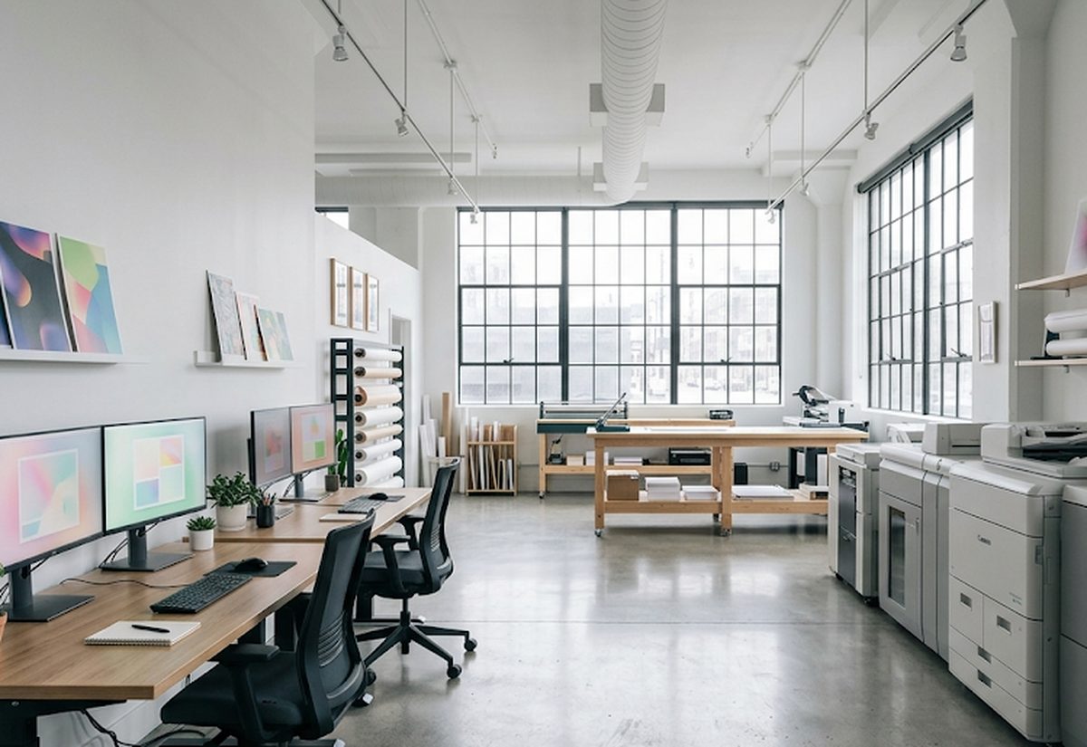 Team Printing Inc. commercial printing studio, Canada — post-cyberattack storage rebuild